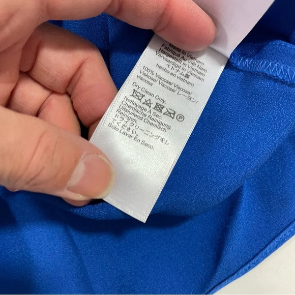 J Crew Collection Amber Tank Top Luster Crepe Royal Tanzanite - Picture 5 of 9